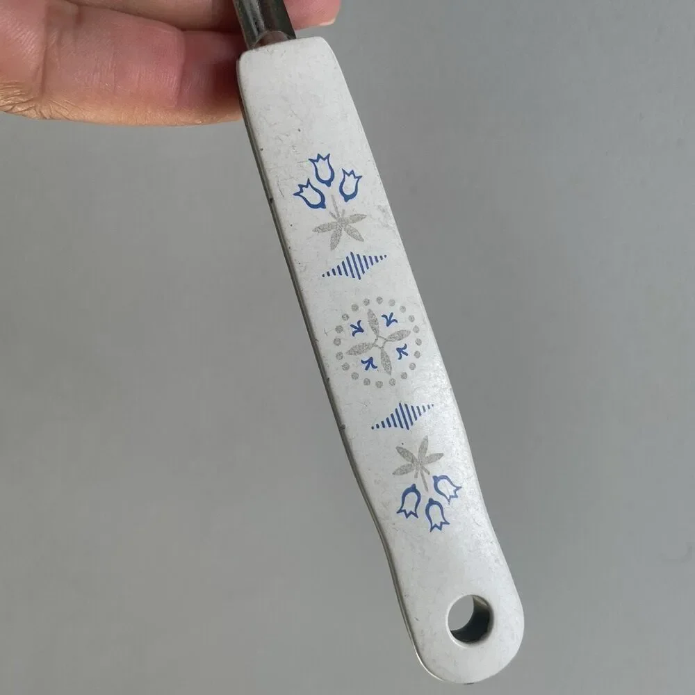 Ekco USA Vintage Chromium Plated Spatula Tuner Flipper Floral Cooking Utensil